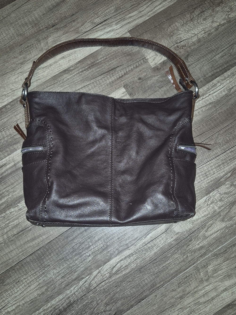 Nino BOSSI Chocolate Brown Leather Shoulder Bag
